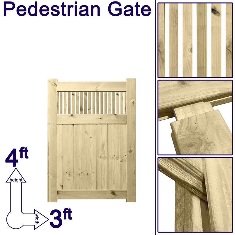Sacha Gate Fencing, 120cm H x 90cm W x 4.5cm D