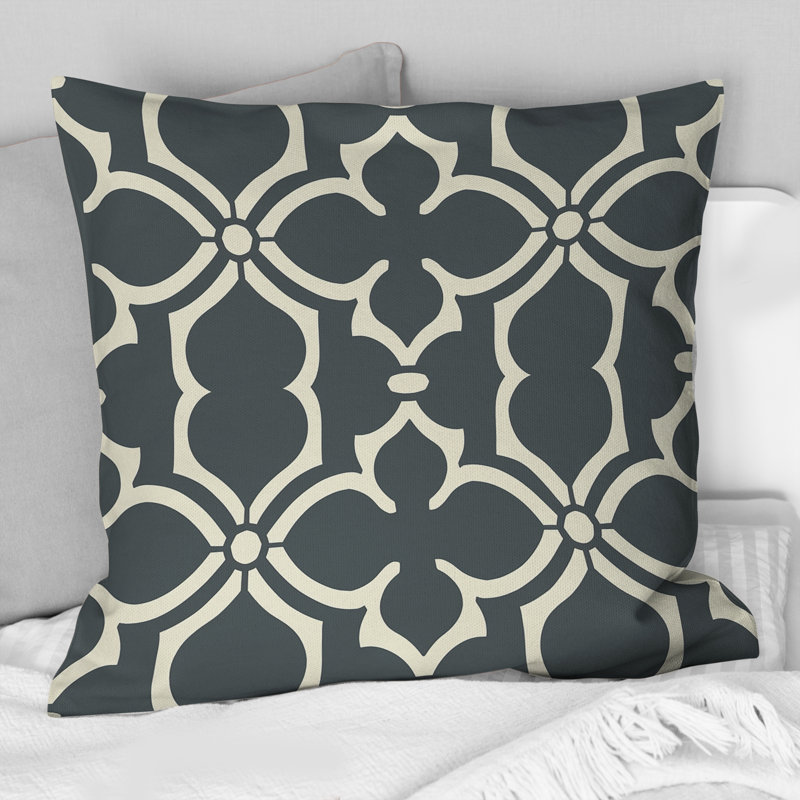 Coussin Beige Modern Trellis III - Modern, H 18 po x l 18 po