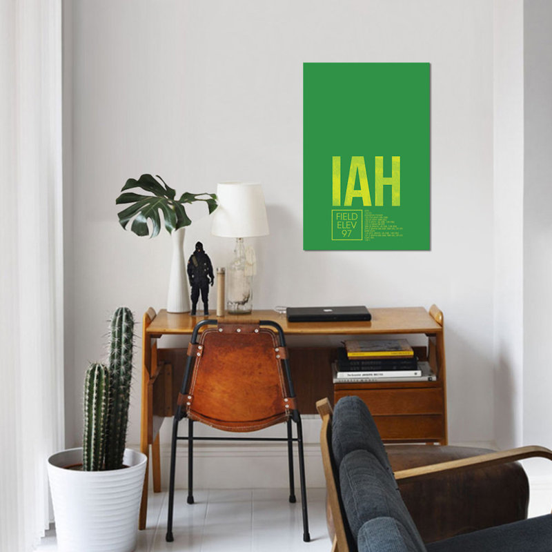 « houston (george travers) », art textuel sur toile air control series, H 40 po x l 26 po x P 1,5 po, Toile tendue