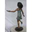 Copper and Metal Girl Holding Turtle Fountain