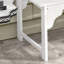 Banc de jardin en bois blanc avec siège à lattes pour piscine et chaises d'extérieur Structure en acier thermolaqué, 264 lb Soutien