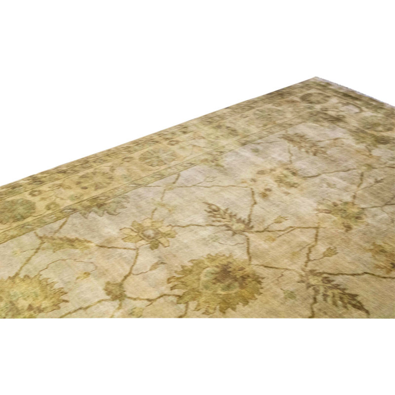 Tapis unique ivoire / or 8 pi 2 po x 9 pi 11 po