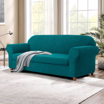 Stretch Elastic, Anti-Wrinkle, Pure Color Slipcover For 1-4 Seater Sofas  For Moving Living Room Furniture (3 Seater, Blue) - Walmart.com