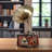 Retro Brown Record Player with Bluetooth Speaker Integrated Phonograph and CD Playback