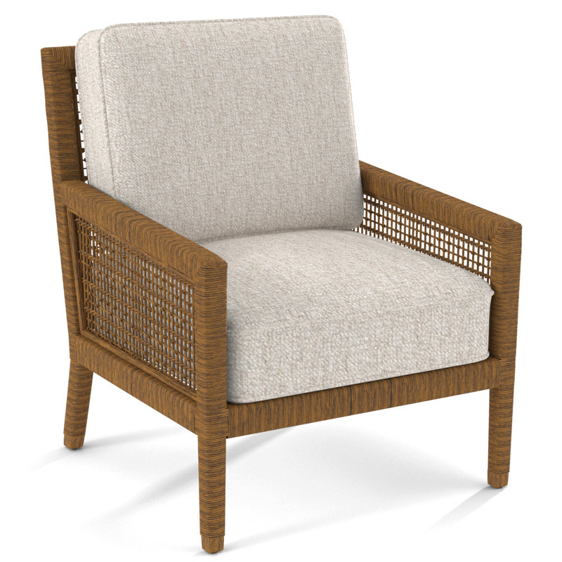 Harper 28" Wide Armchair, Blue Buffalo Check; 0120-61, Havana
