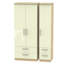 Yvette 3 Door Manufactured Wood Wardrobe-23704035-18860429