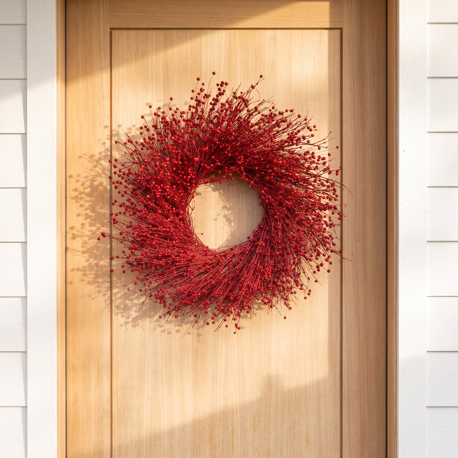 Handcrafted Twig Flax Wreath, 22" W x 22" H x 5" D