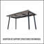Table de salle à manger extensible pour cuisine moderne, panneau de fibres à densité moyenne rectangulaire, 4 à 6 places, style industriel médiéval pour une utilisation polyvalente