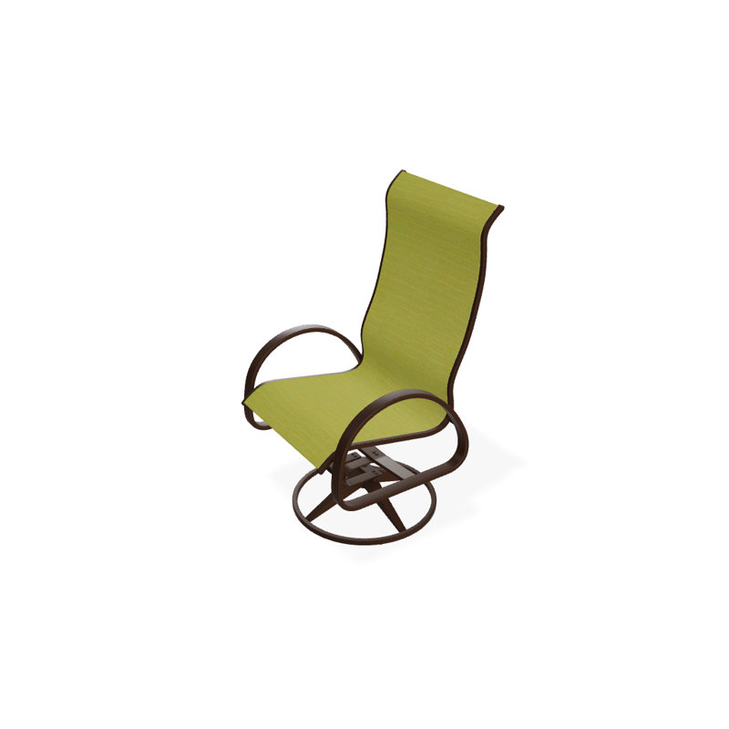 Fauteuil de patio pivotant Hiraku, Kona texturé, Lime 38D Sunbrella®