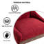 Chaise d'appoint latérale chairs Chaises en tissu épaissi avec pieds en bois massif aux tons neutres ， Ensemble de 2-130000808
