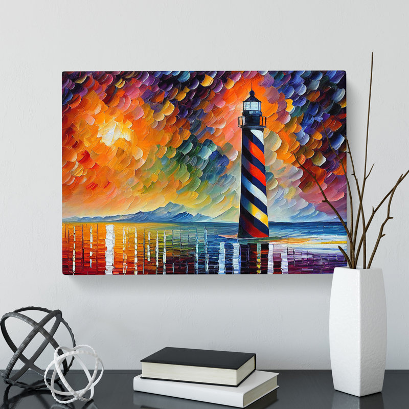 Lighthouse Painting Vol.1 Abstract - Wrapped Canvas, 50cm H x 76cm W x 3cm D