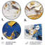 Bleu, jaune, cubiste, kaléidoscope, 3 pièces