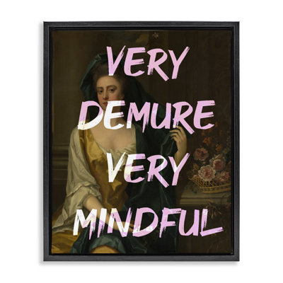Very Demure & Mindful Classic Floating Frame, design by Lil' Rue