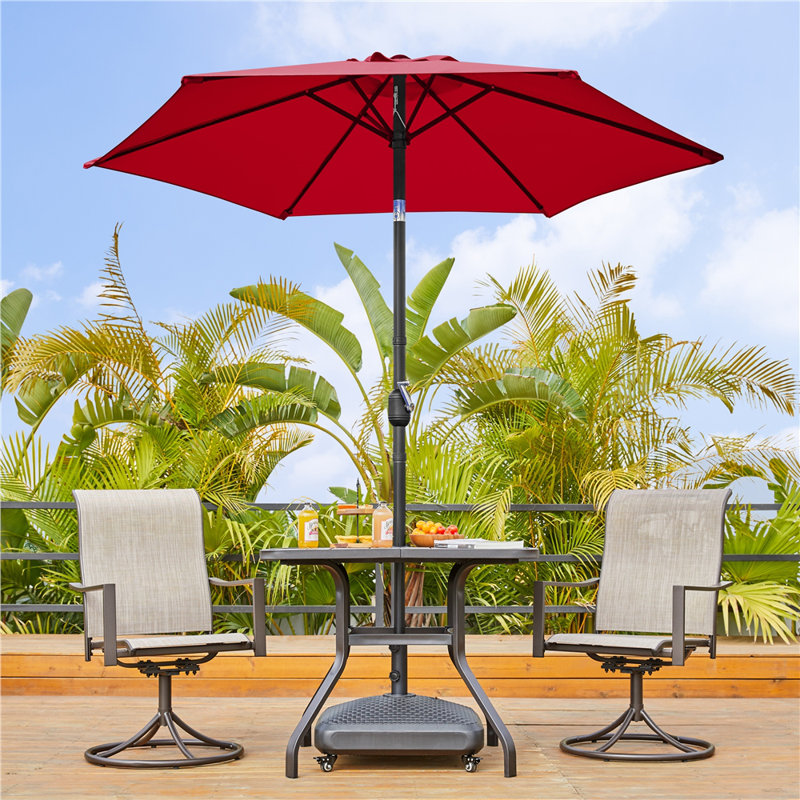 Charlean 226cm Tilt Parasol, Red