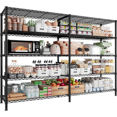 Marlia Steel Height -Adjustable Storage Rack Heavy Duty Shelving Unit