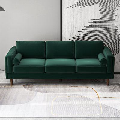 Elmhurst 86'' Velvet Square Arm Sofa