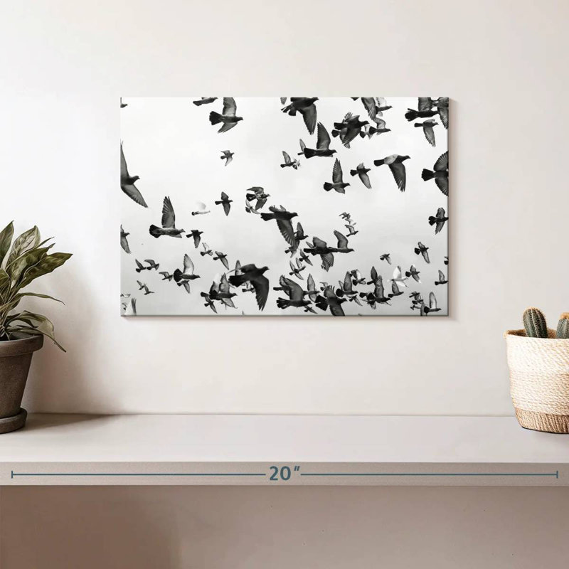 Brampt Pigeon Flock, 8" H x 12" W