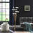 Chrysanthe Style Led Lamp Acrylic Globe Yellow Gold For Modern Living Room