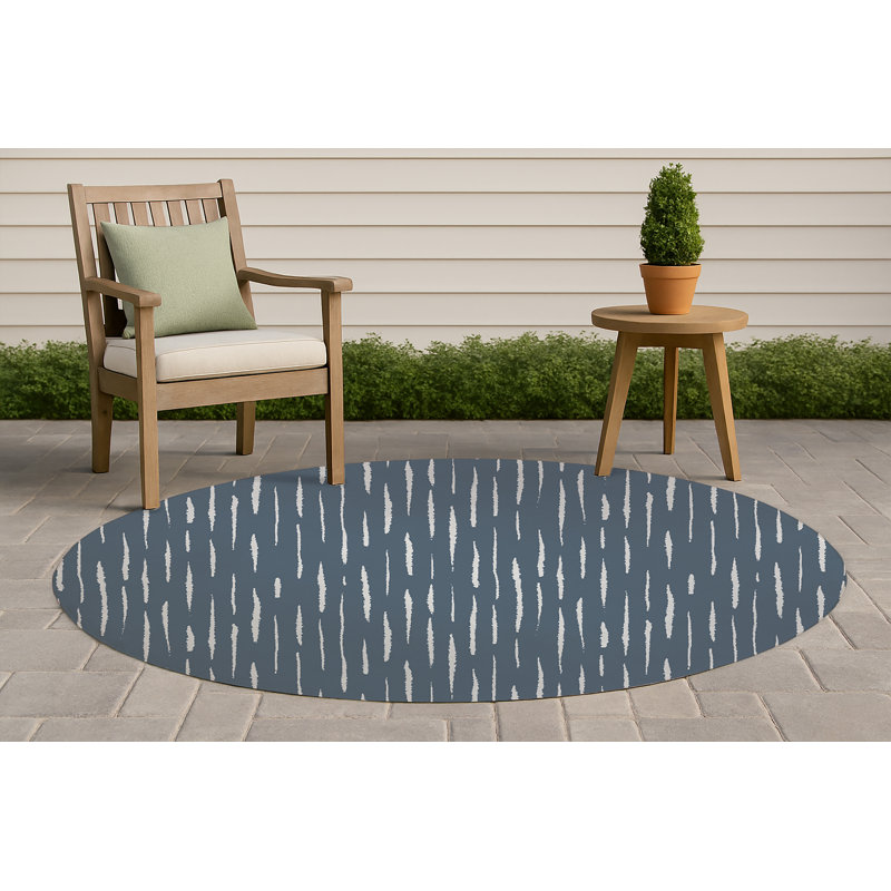 Tapis d'extérieur antidérapant Lak, Rond 5 pi