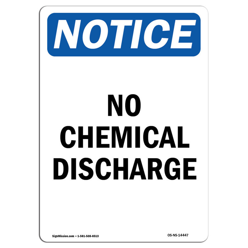 Aucun signe de déversement de produits chimiques