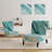 Silver Springs I Blue Green - Nautical & Coastal Upholstered Slipper Chair