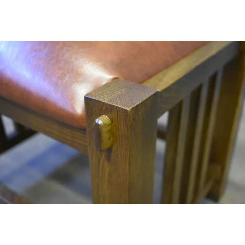 Hideyo Solid Wood Accent Stool, Walnut