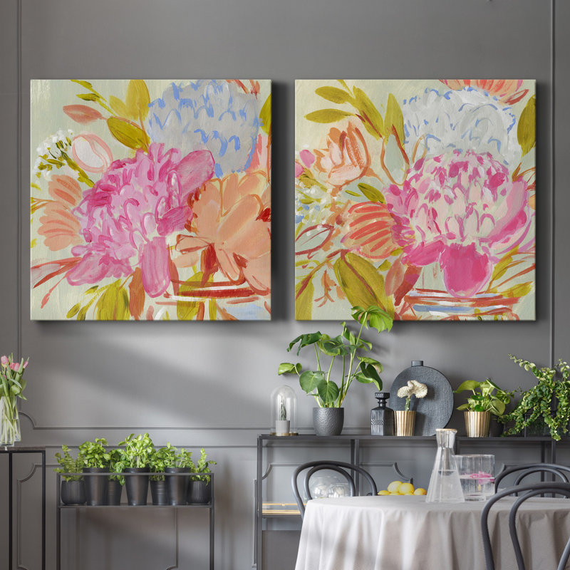 Toile tendue Bright Florist III-Premium Gallery - prête à être accrochée, H 16 po x l 16 po x P 1 po