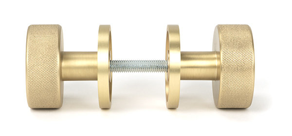 Brompton Interior Mortise Knobset, Satin Brass