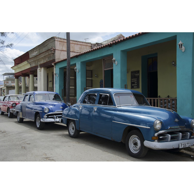 Cars of Cuba VIII by Laura DeNardo - 1 Piece Wrapped Canvas Wall Art, 81cm H x 122cm W x 3.8cm D
