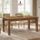 Table de salle à manger en bois massif pour table de ferme de 6, 63 pouces avec cannelures