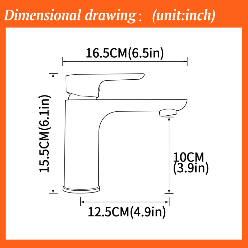 Single-handle Bathroom Faucet, Gold