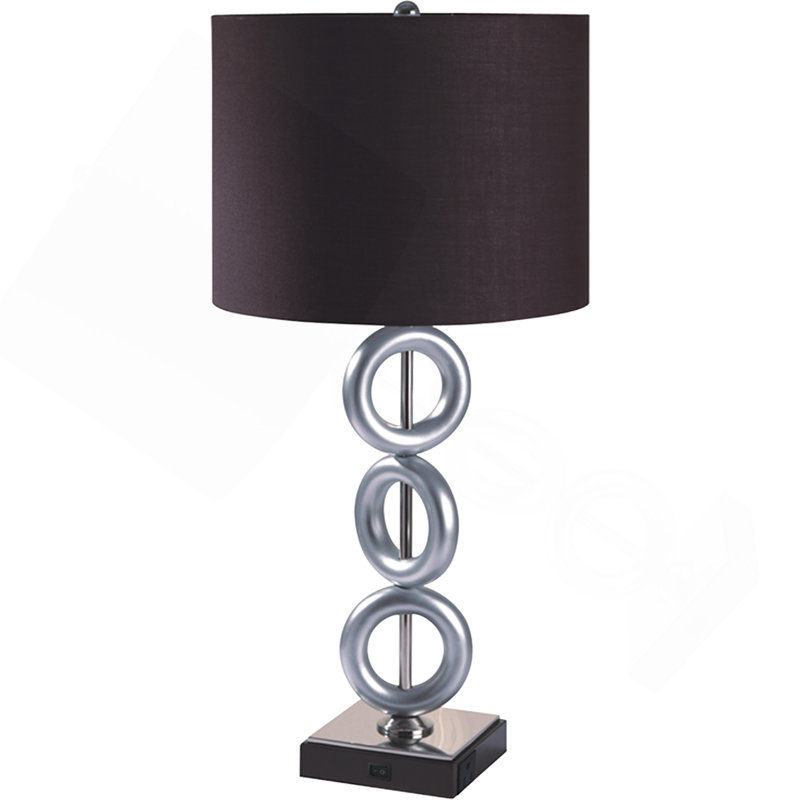UNE PAIRE DE 3 ANS EN ARGENT 29 "AVEC LAMPE DE SORTIE DE TABLE