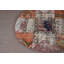Tapis moderne, tapis rétro, petits tapis de 3,4 pi x 3,4 pi, tapis Boho orange, tapis turcs, tapis géométrique