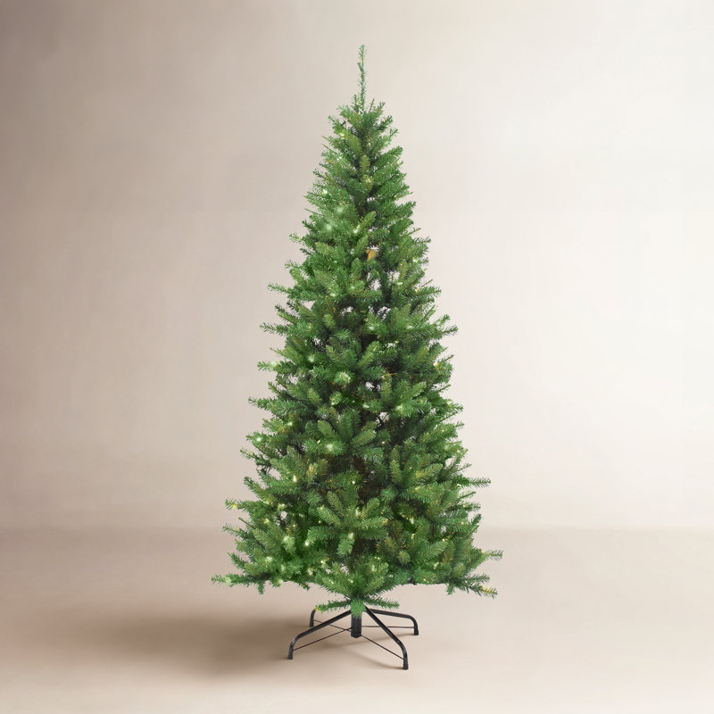 7' Pre-Lit Pine Christmas Tree