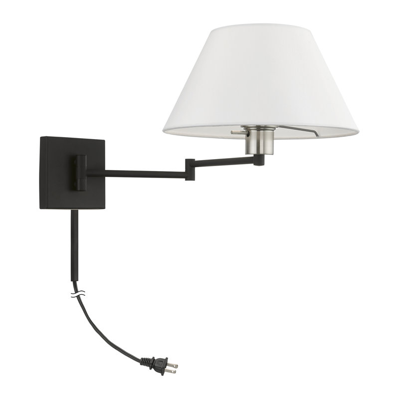 Tyonna Wall Sconce, Black/Brushed Nickel