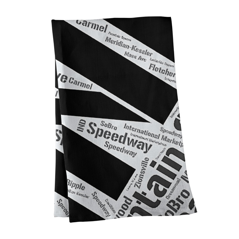 Cotton Tea Towel Kitchen Towel, Red, Indianapolis