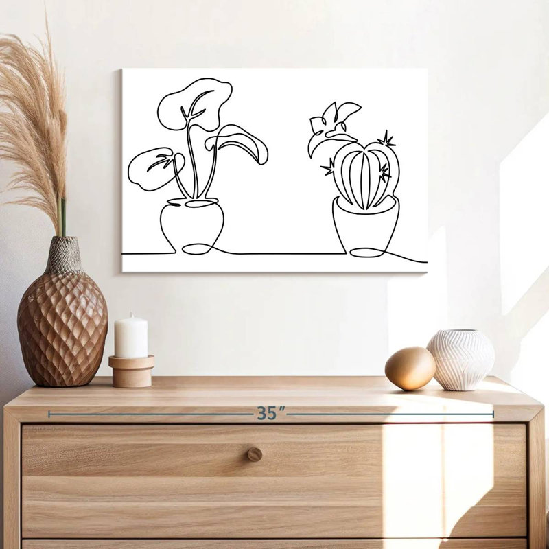 Lignes de plantes botaniques Harnek, H 16 po x l 24 po