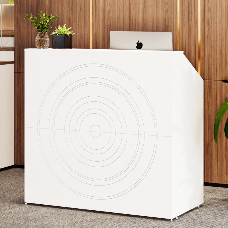 Srikanthan 2 Person Rectangle Manufactured Wood Reception Desk