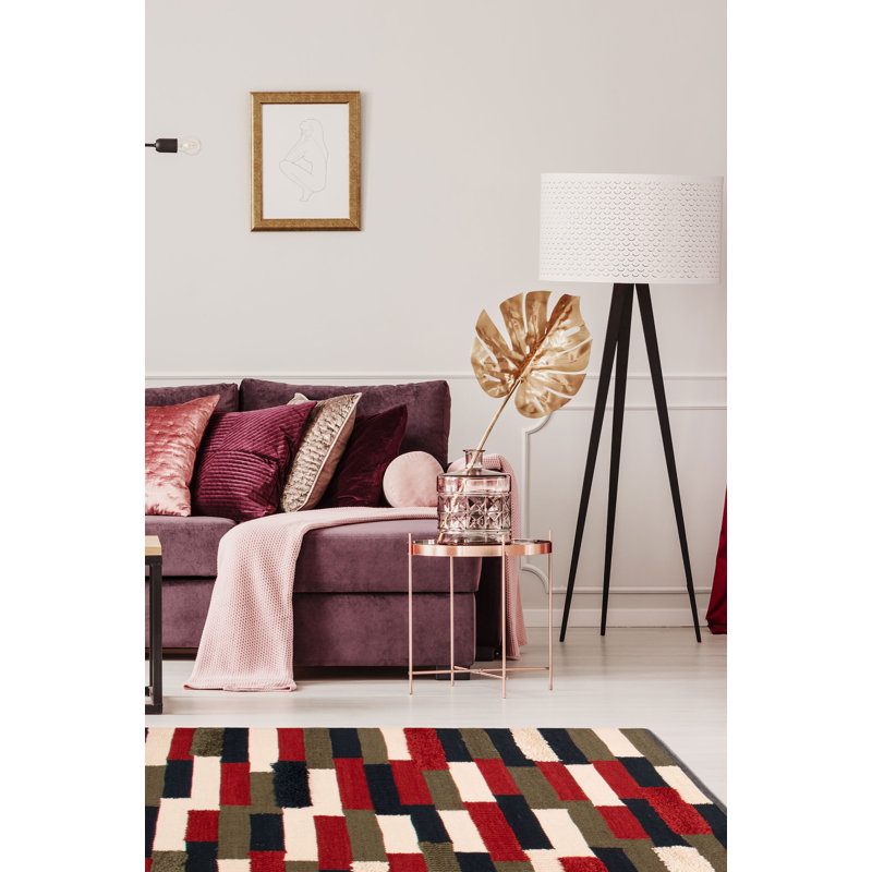 Tapis rectangulaire en laine 5 pi 10 po x 7 pi 8 po Stephaie