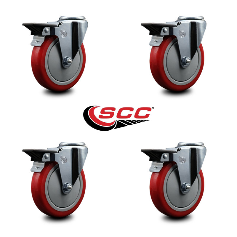 Polyurethane Caster, Red