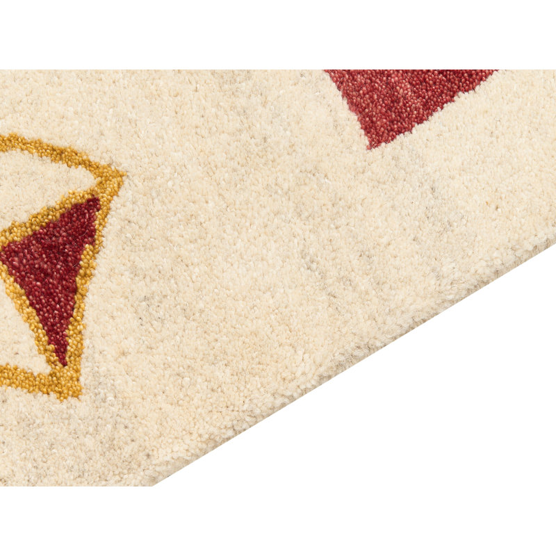 Geira Geometric Wool Hand Woven Area Rug, Rectangle 80 x 150cm