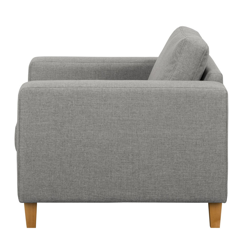 Laila-Grace Upholstered Armchair, Brown, Light Grey