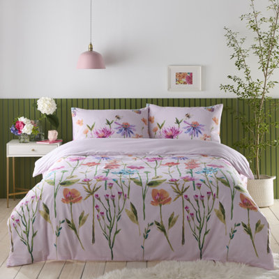 EMILY Cotton Blend Floral Duvet Cover Set with Pillowcases Included