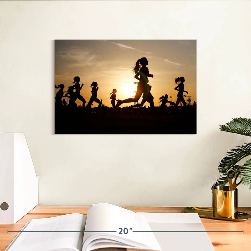 Marathon At Sunset, 8" H x 12" W