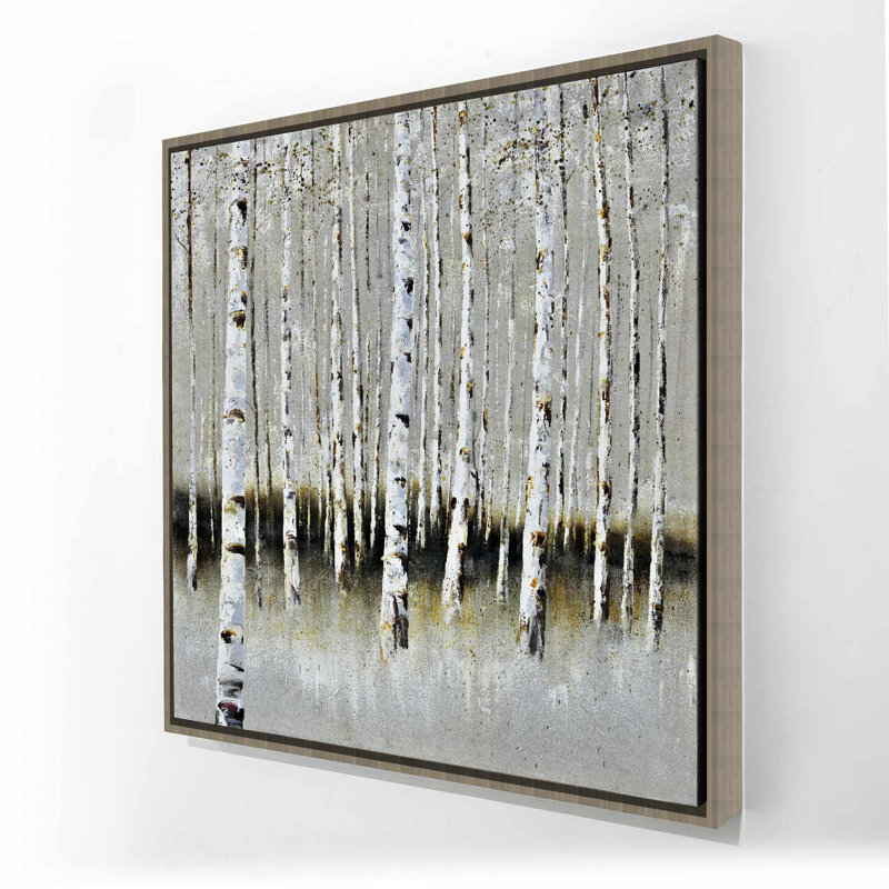 «Winter Forest Landscape», art contemporain sur toile de chambre à coucher