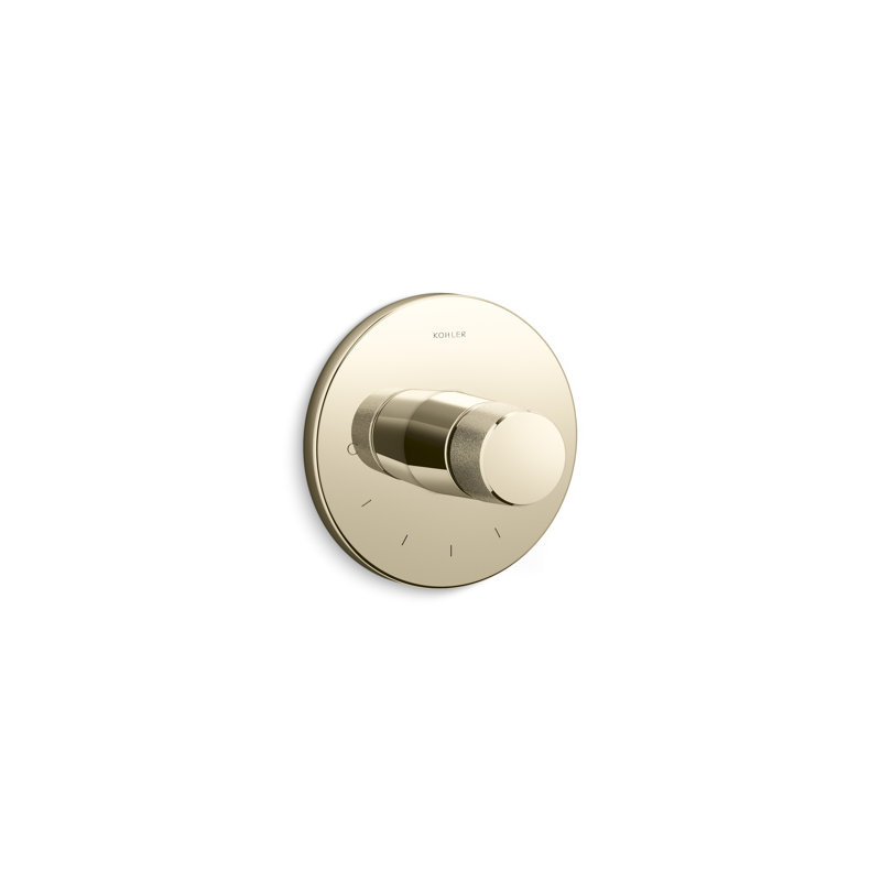 Components Thermostatic Valve Trim With Oyl Handle, Vibrant French Gold