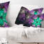 Coussin lombaire floral fractal scintillant