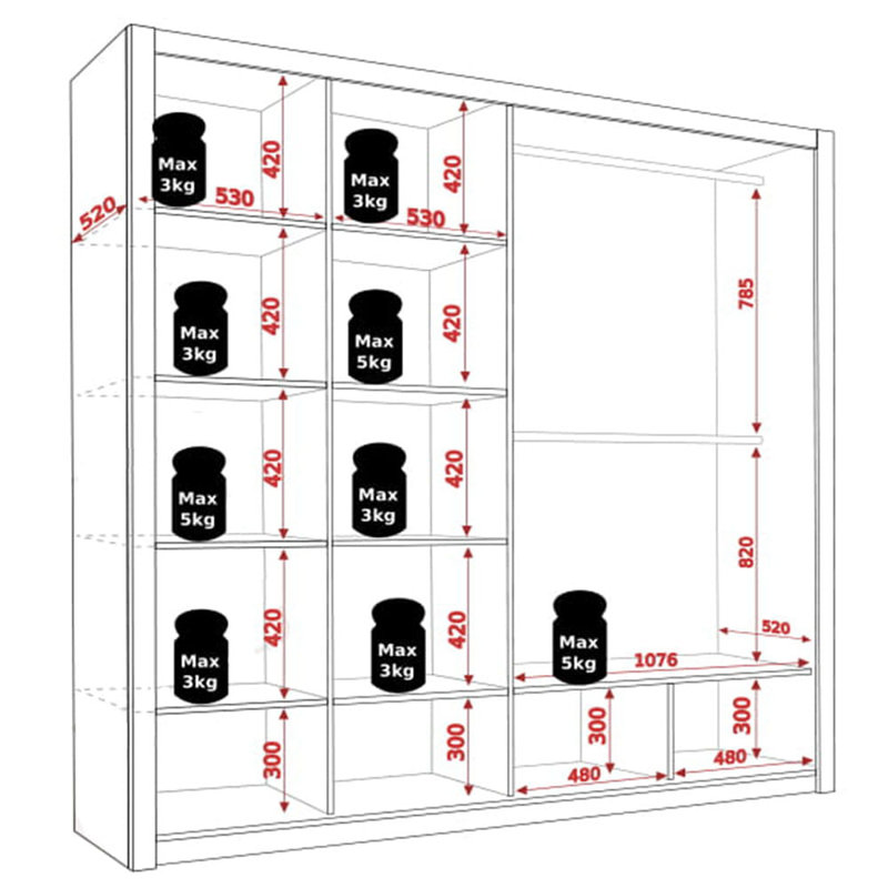 Boel 2 Door Manufactured Wood Wardrobe