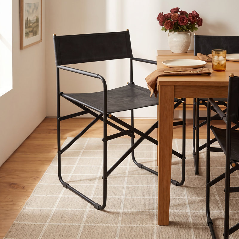Sambac Upholstered Arm Chair, Black