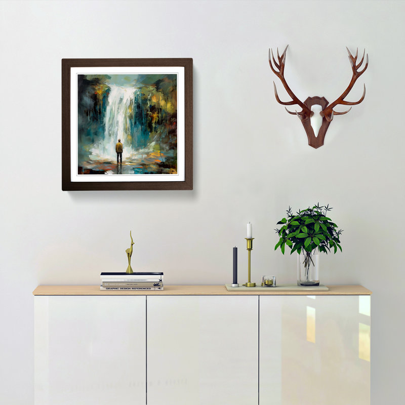 Waterfall No.3 - Framed Print, Walnut
